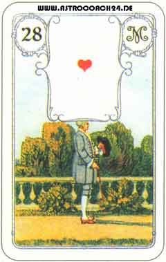 Mme Lenormand Karte Nr. 28: Der Herr: m&auml;nnliche Hauptperson